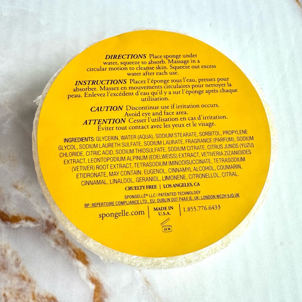 🫧 Spongelle Multi Use Body Wash Infused Buffer Citrus Rose Shower/Bath Sponge - Picture 4 of 4
